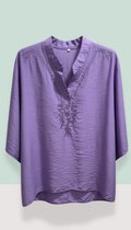 Short Sleeve Shirt with Embroidery Accents