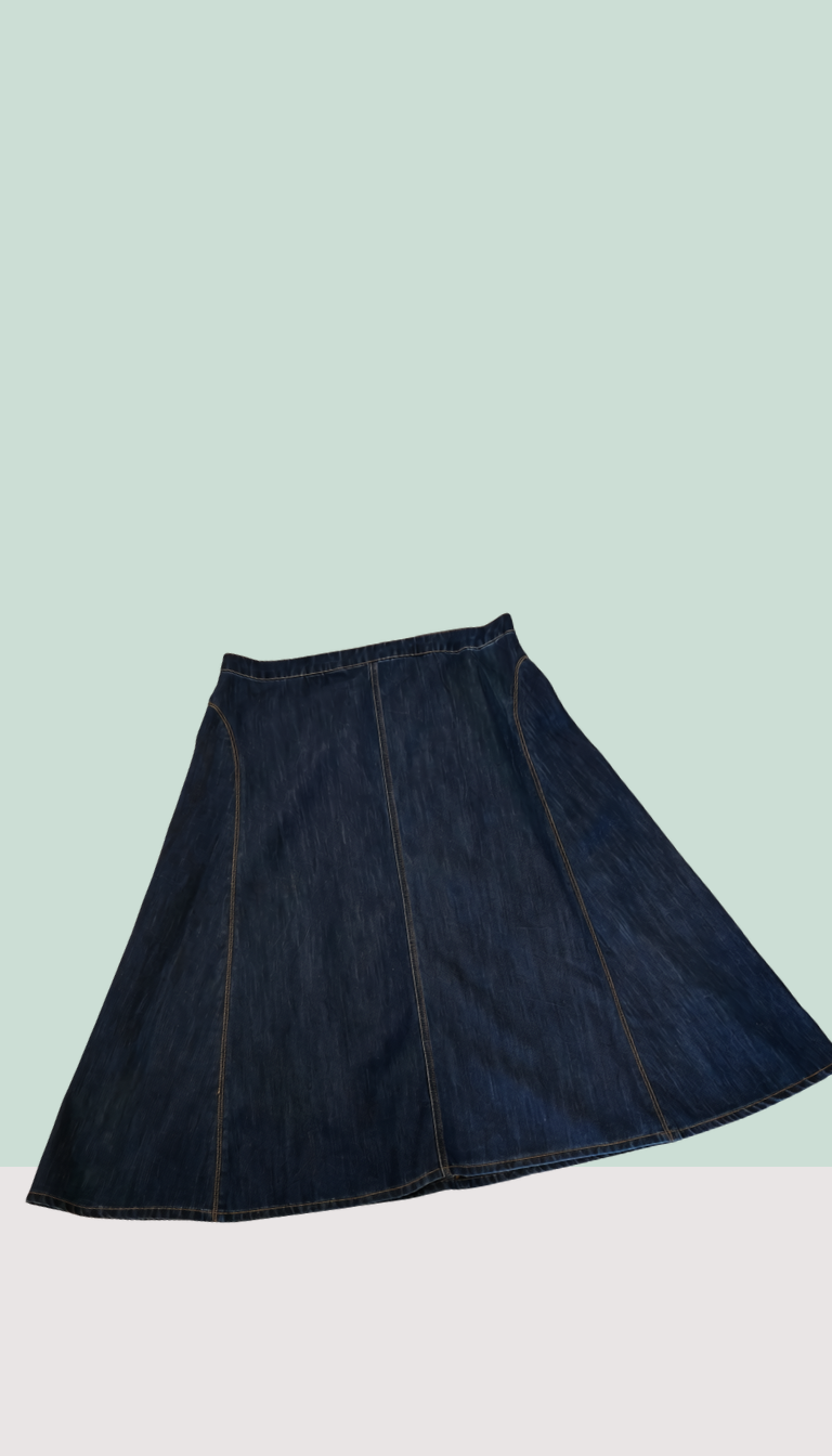 Full-Length Denim Skirt – Size 18