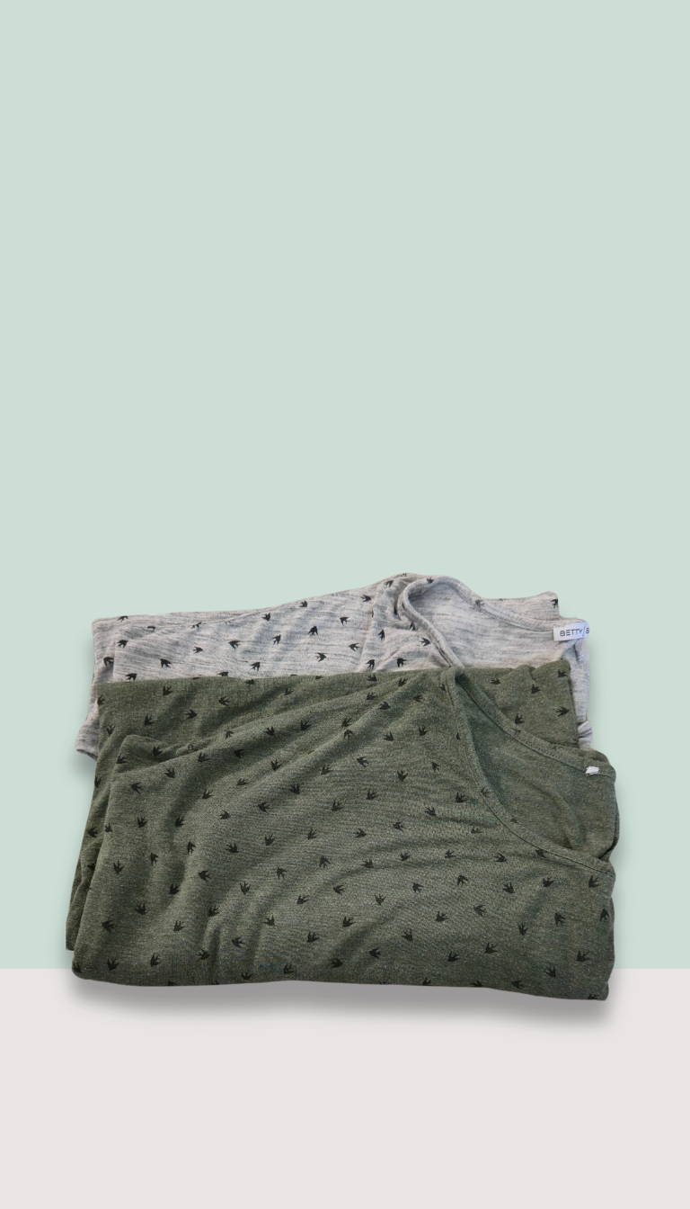 2 x Cotton Stretch Long Sleeve T-Shirts – Size 16