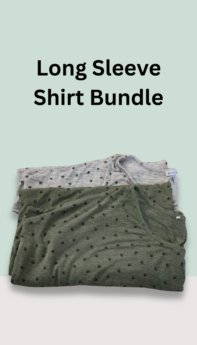 2 x Cotton Stretch Long Sleeve T-Shirts – Size 16